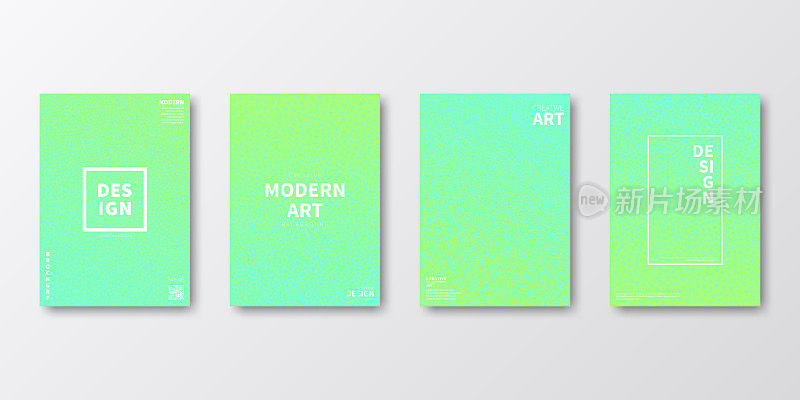 宣传册模板排版，绿色封面设计，商业年报，宣传单，杂志