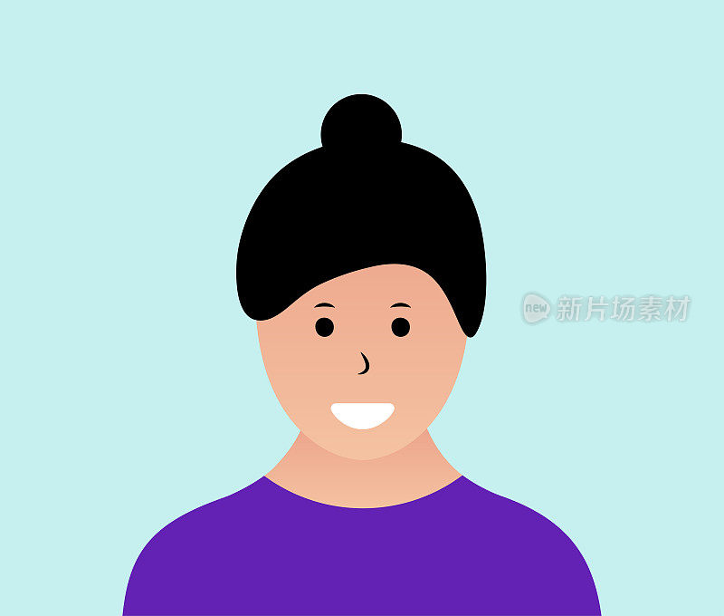 家庭主妇头像插画