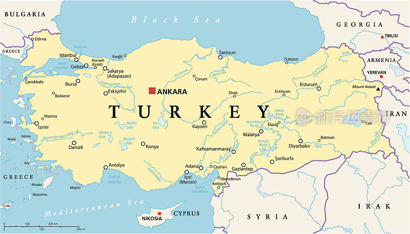 土耳其政治地图