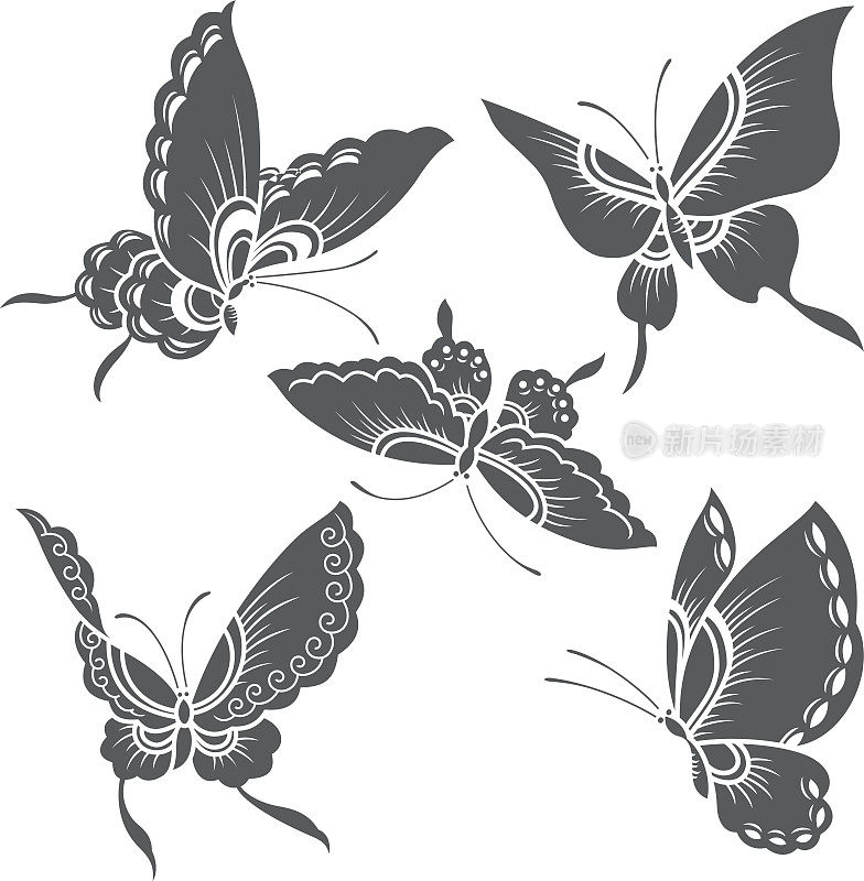 中国传统蝴蝶图案