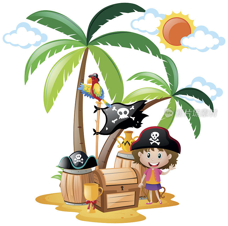 海盗女孩和金银岛