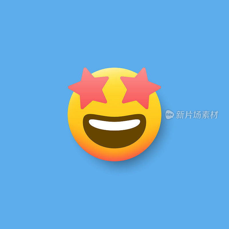 Emoticon平面设计投阴影效果