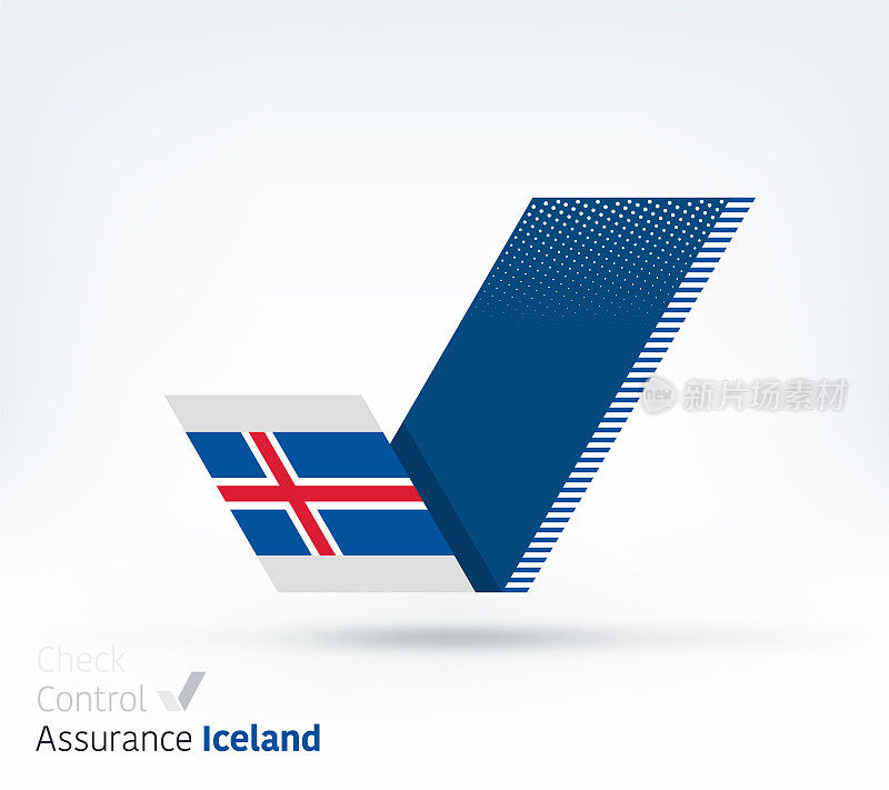 冰岛控制和确保旗