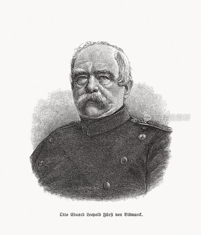 奥托・冯・俾斯麦(1815-1898)，德国政治家，木刻，1893年出版