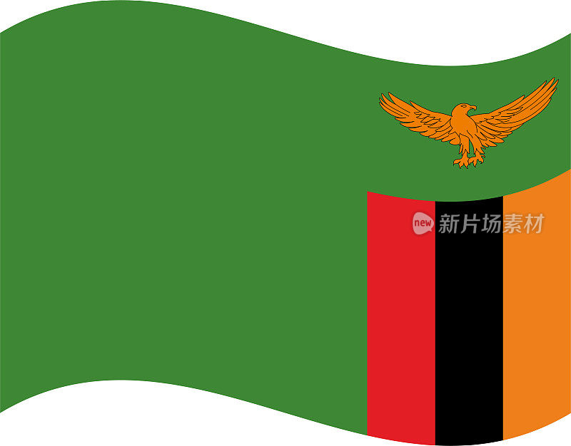 赞比亚挥舞着国旗