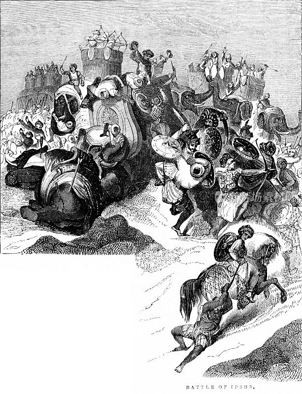 伊普苏斯战役在弗里吉亚(土耳其)，古代文明，复制空间