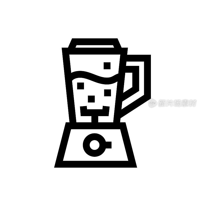 手动搅拌器线条图标,设计,像素完美,可编辑笔触。标志、标志、符号。