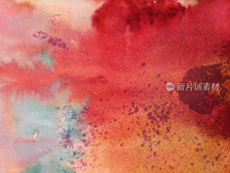 手绘水彩背景,色彩鲜艳