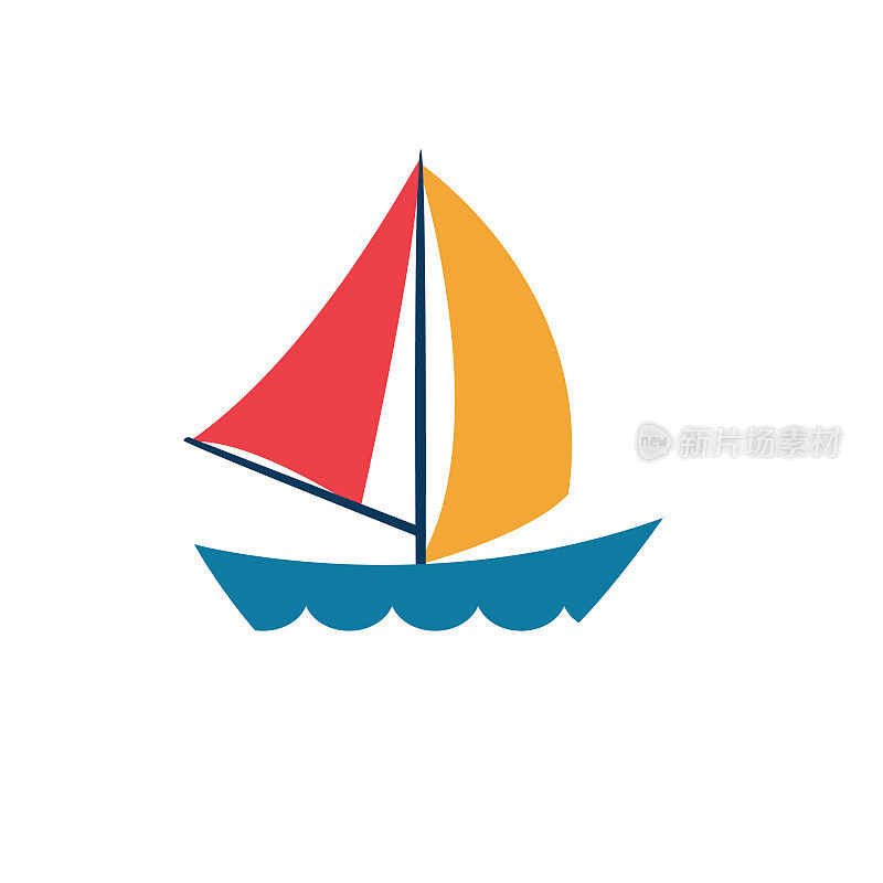 航海图标-帆船