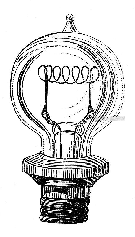 古董插图:灯泡