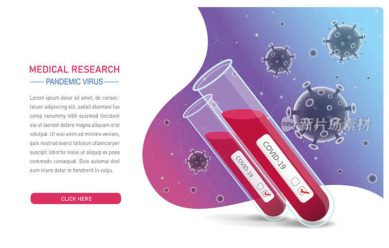 冠状病毒试管页面