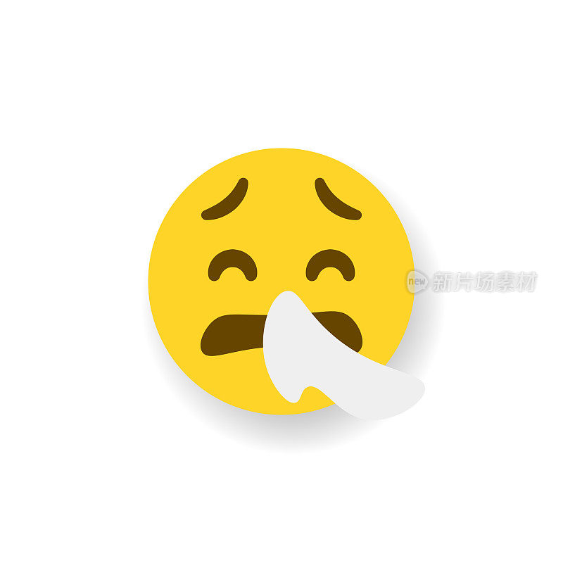 Emoticon平面设计投阴影效果