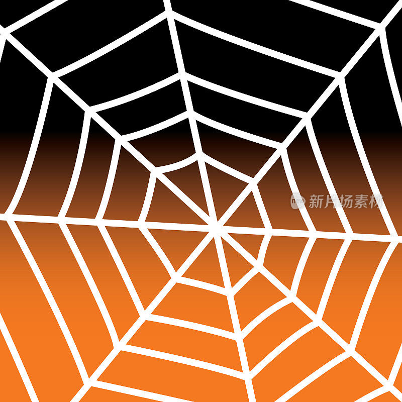 方形万圣节蜘蛛网图标