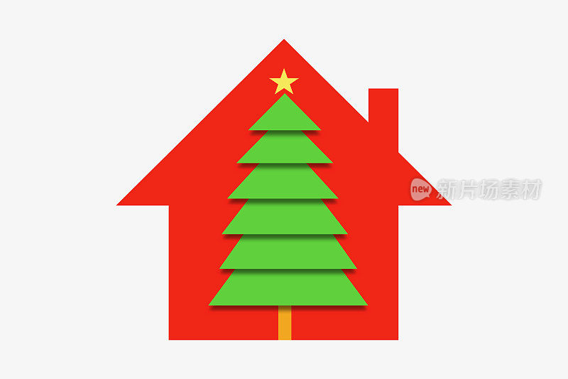 房子和圣诞树