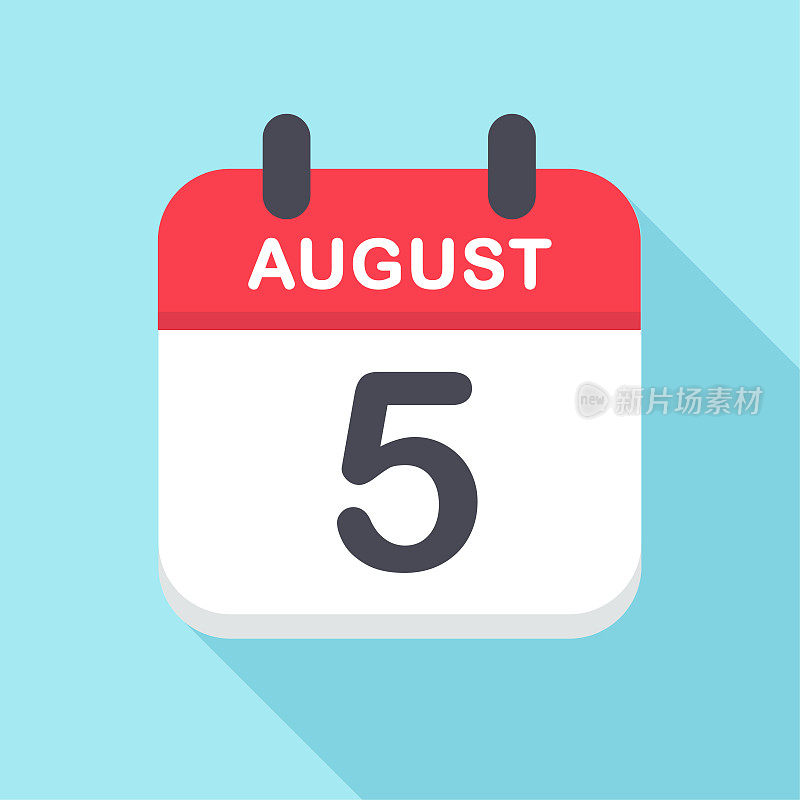 8月5日-日历图标-新年