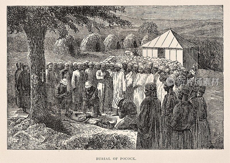 弗兰克·波科克在19世纪非洲的非洲葬礼