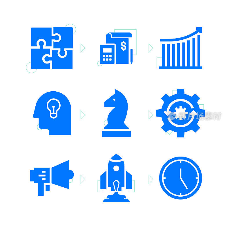 商业计划图标集