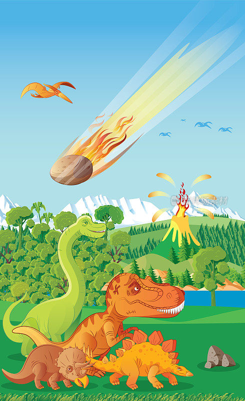 陨石撞击地球和灭绝的恐龙