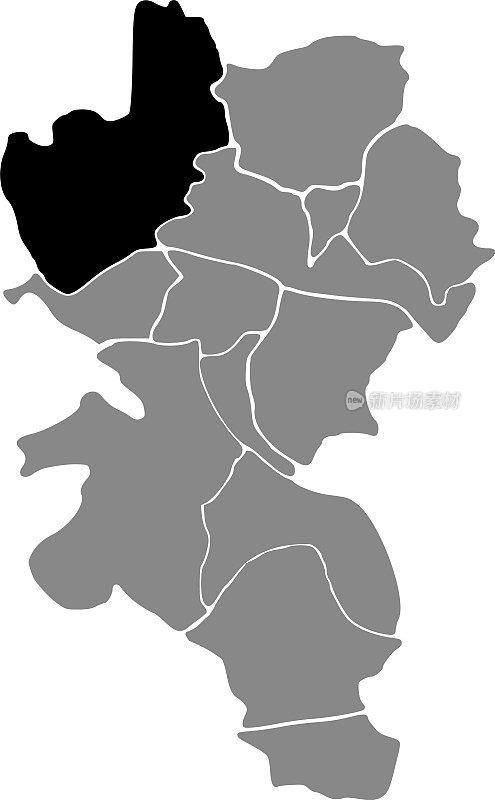 DÜRRBACHTAL区定位图，WÜRZBURG