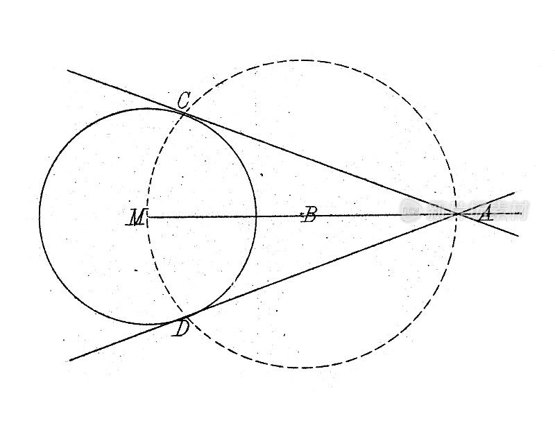 古董插图，数学和几何:圆的性质
