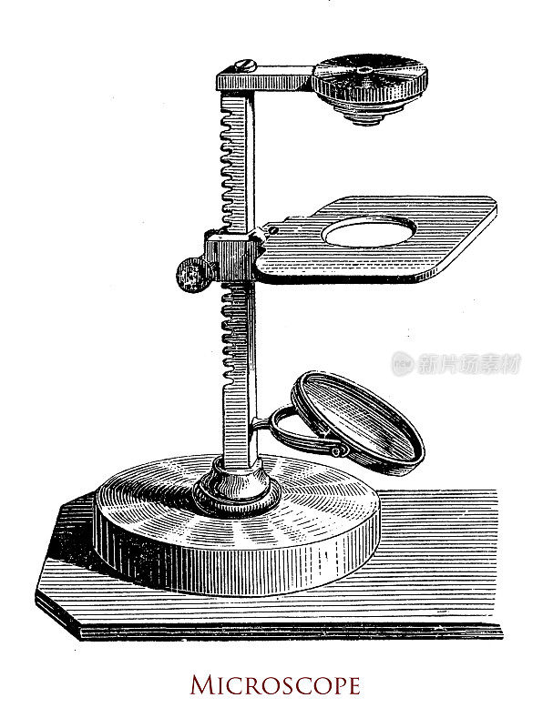显微镜一种基本的、基本的显微镜，利用一束光和透镜在其焦平面上产生样品的放大图像