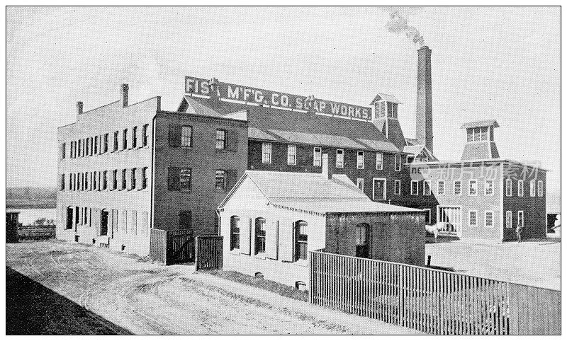 汉普顿县的古董图像，马萨诸塞州:菲斯克制造公司