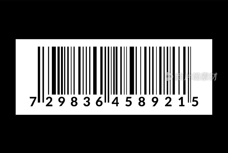 黑色背景条形码。