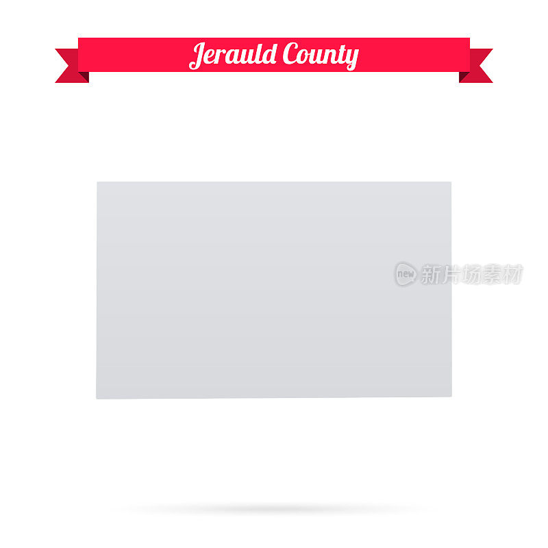 南达科他州杰罗尔德县。白底红旗地图