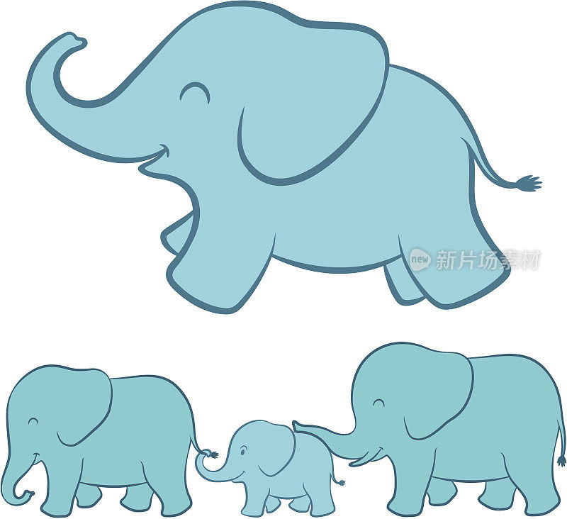 大象家族卡通