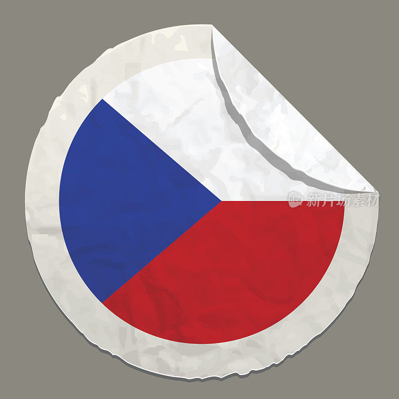 捷克国旗上的纸标签