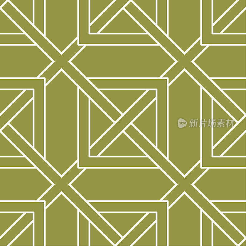 橄榄绿几何点缀。无缝模式