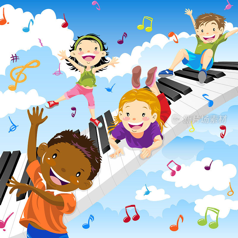 孩子喜欢钢琴