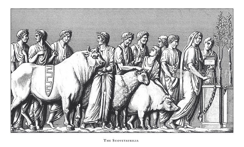 《希腊和罗马的传奇和神话场景和人物雕刻古董插图》，1851年出版