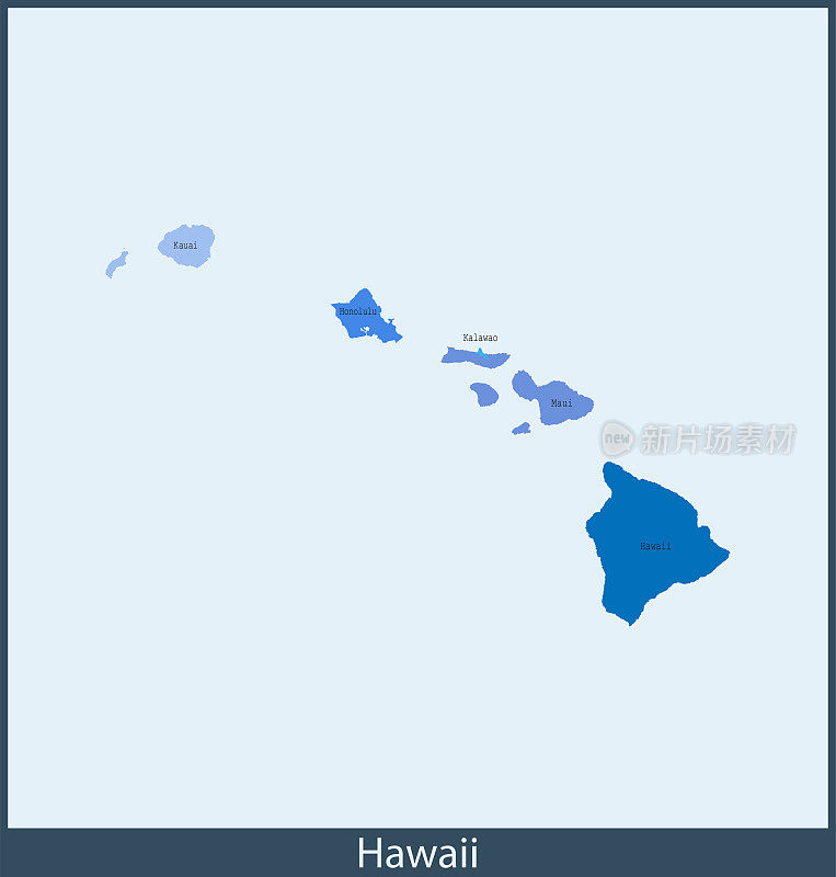 夏威夷的地图
