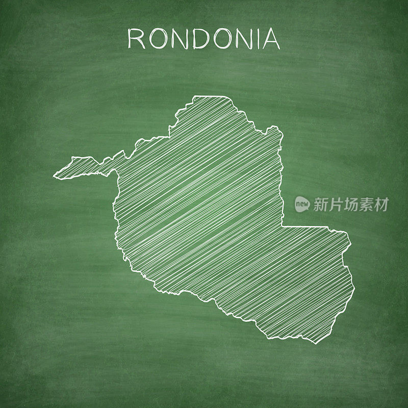 朗多尼亚地图画在黑板上-黑板