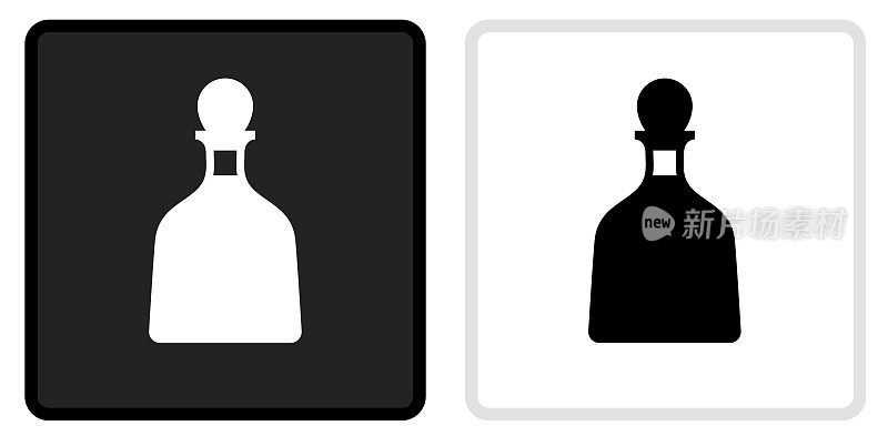 酒精瓶图标上的黑色按钮与白色翻转