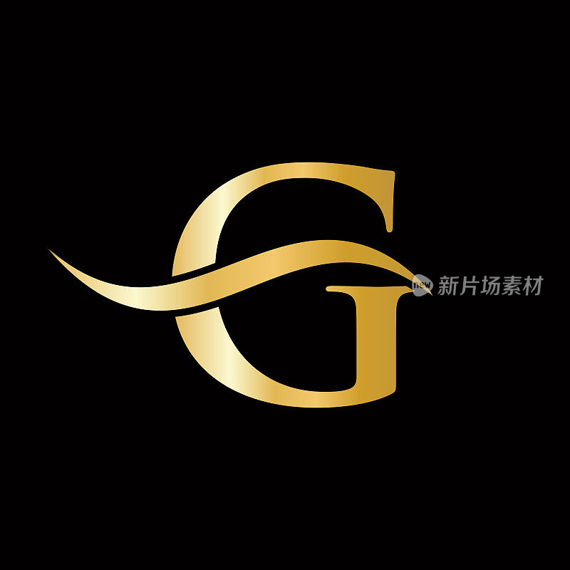初始G标志矢量模板。字母G标志设计模板元素。G字母Logo设计