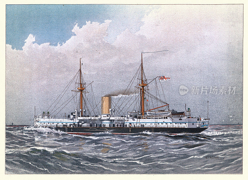 维多利亚时代的英国皇家海军战舰“巨像”号，19世纪的二级战舰