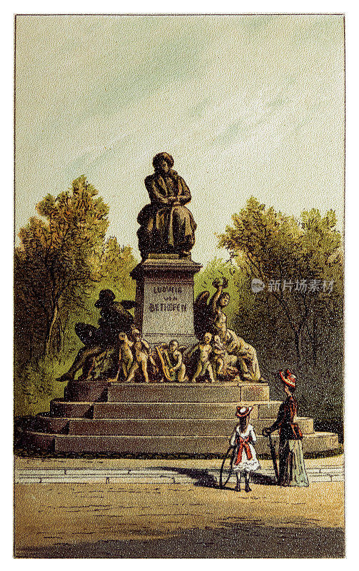 维也纳贝多芬广场上的贝多芬纪念碑