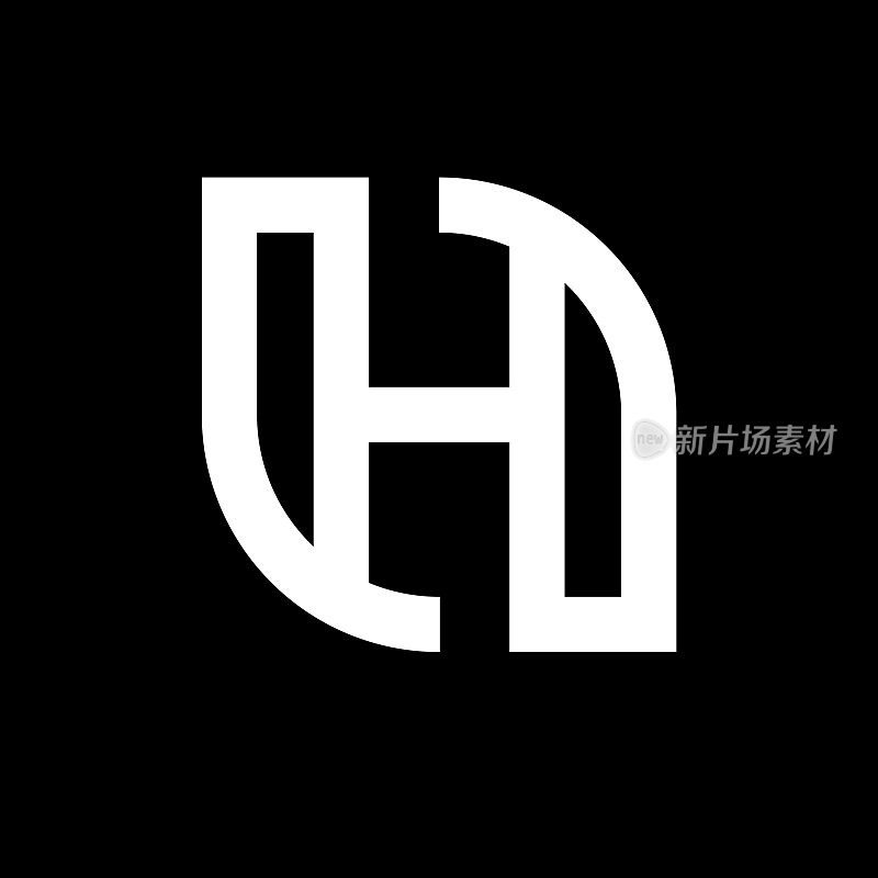 字母H实心标志