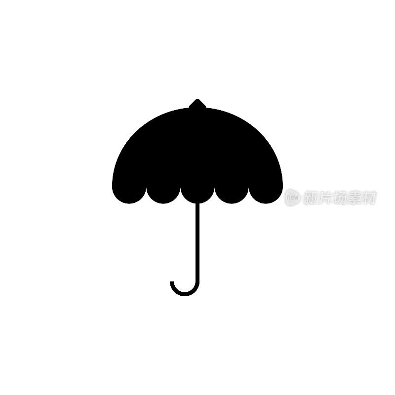 伞图标，雨矢量，伞插图