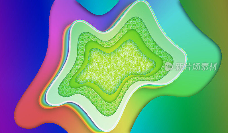 彩色抽象现代波浪企业背景剪纸风格。
