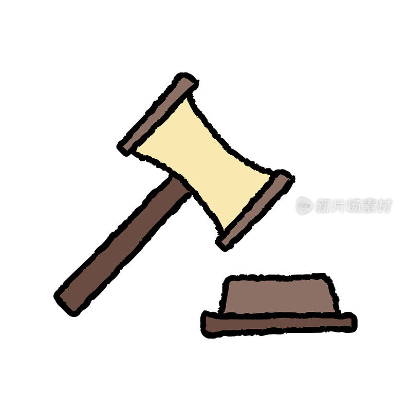 法律正义手绘图标