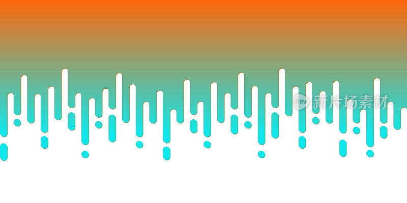 圆角线-半色调过渡-橙色无缝背景