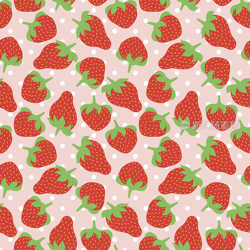 草莓的无缝矢量模式
