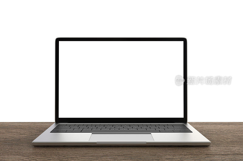 空白屏幕的笔记本电脑