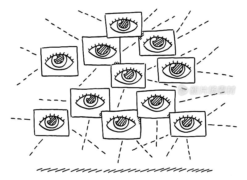 眼符号监视概念图组