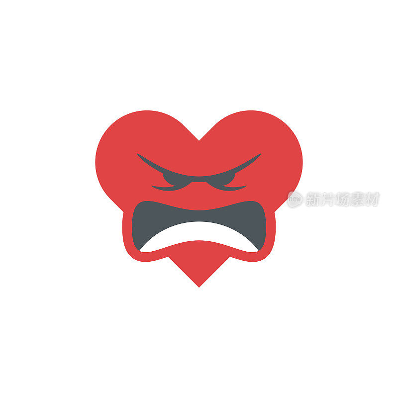 可爱的表情，愤怒的脸图标