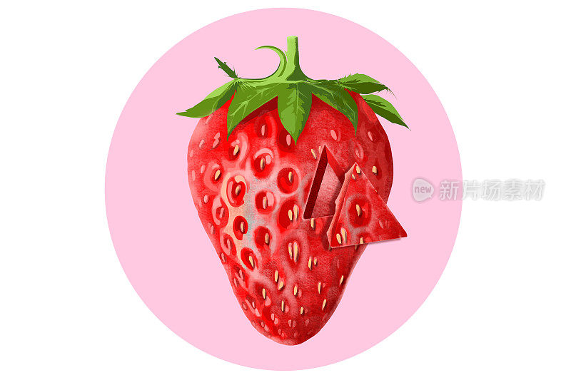 草莓股票3D插图
