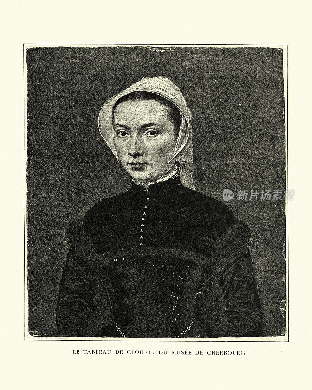 一个女人的肖像，弗朗索瓦克卢埃后，法国16世纪